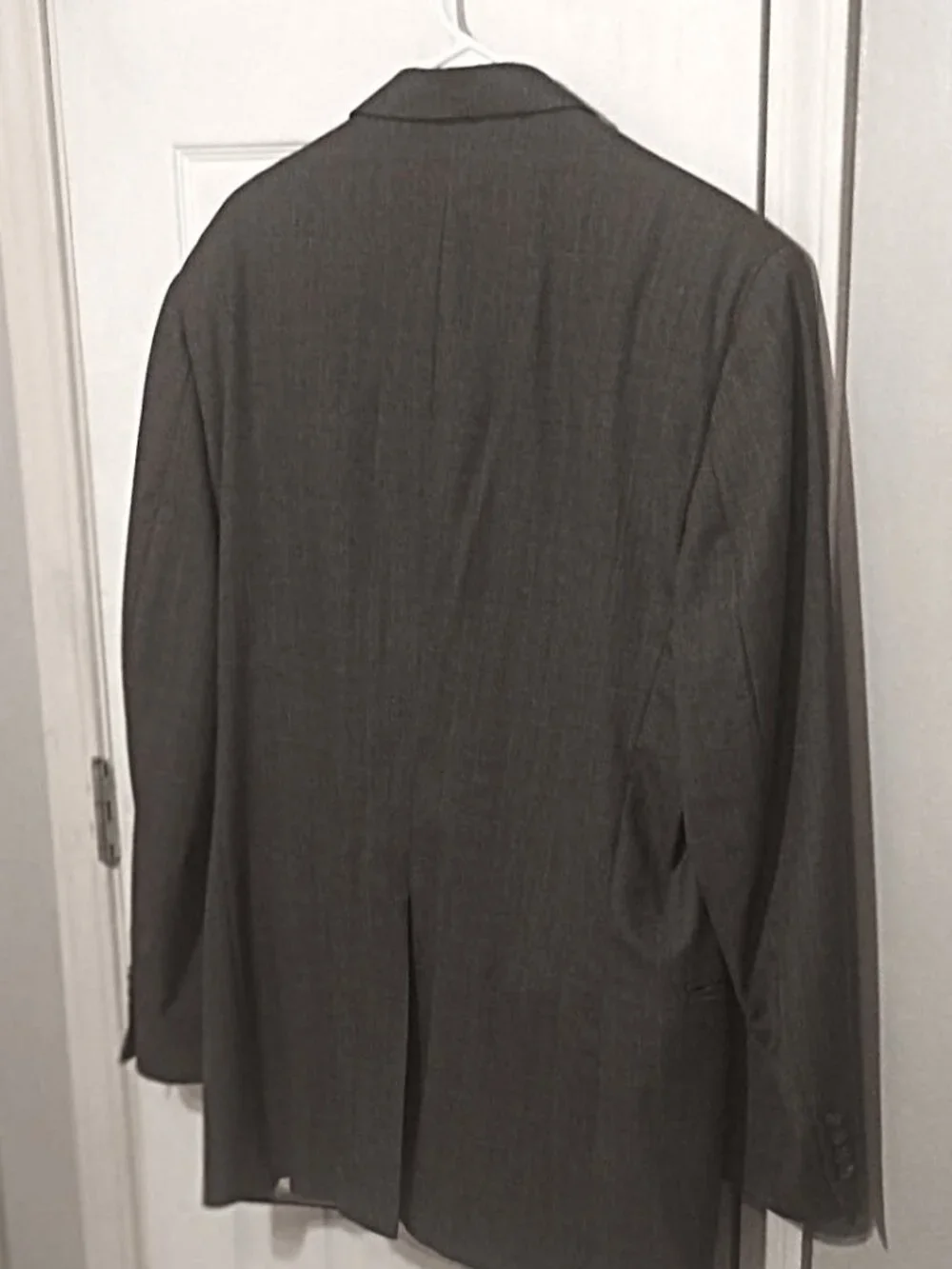 Joseph A. Bank Men Grayish Brown Plaid Glen 2 Piece Suit  42L